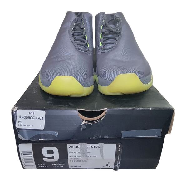 Nike Air Jordan Future Dark Grey Volt 656503 025 size 9 Men's Basketball Shoes - Picture 1 of 9